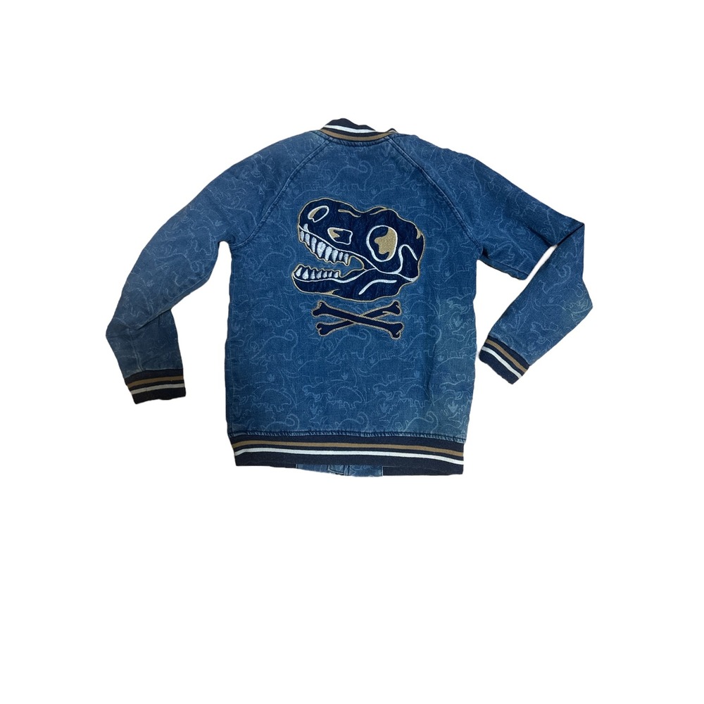 Epic Threads Kids Denim Jacket Size 7  Dinosaur Legend‎ Bomber